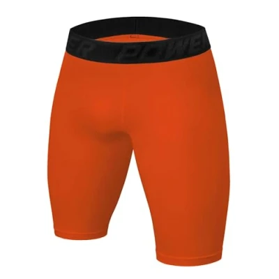 Afbeelding van Men&#039;s and Boy&#039;s Compression Base Layer Thermal Skins Shorts Orange, X Large