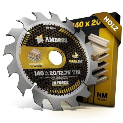 Afbeelding van AMBOSS WERKZEUGE® HM Cirkelzaagblad 140 x 20 12,75 Z18, wisseltanden, voor hout, zaagblad mm, verloopring, 20, cm