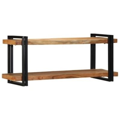 Afbeelding van vidaXL Wandschap 110x33x45 cm massief acaciahout