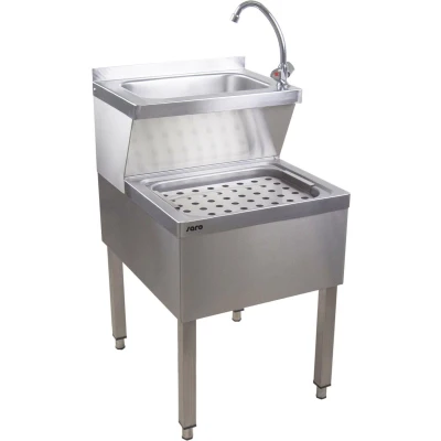 Afbeelding van Handen wasbak RVS (H)85x50x60cm