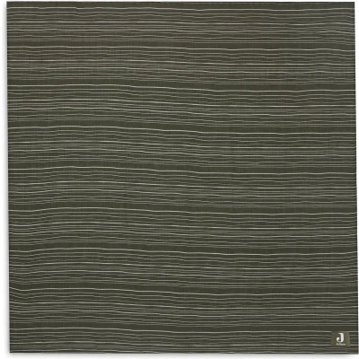 Afbeelding van Jollein Hydrofiele Doek Large 115x115cm Stripe Leaf Green GOTS