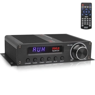 Afbeelding van Pyle Hifi Stereo Versterker met Bluetooth Audio Uitstekende Geluidskwaliteit HDMI, AUX, FM antenne