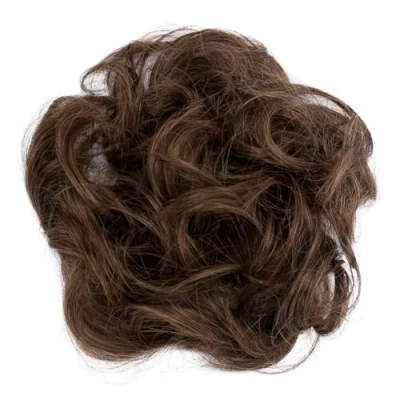 Afbeelding van Prettyshop G26AL haarstijl voor de bruid, haarverlenging, groot rommelig knotje, bruin