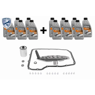 Afbeelding van VAICO V33 0525 XXL Artikelset, olieverversing automaat Met toebehoren schroeven, oliebakafdichting, hoeveelheid olie voor oliespoeling