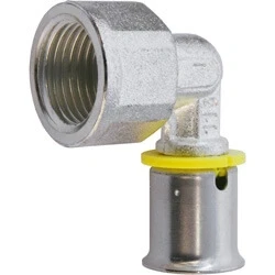 Afbeelding van Wavin Tigris M1 messing overgangsknie gas 90gr. 32x1bn (schroefbus