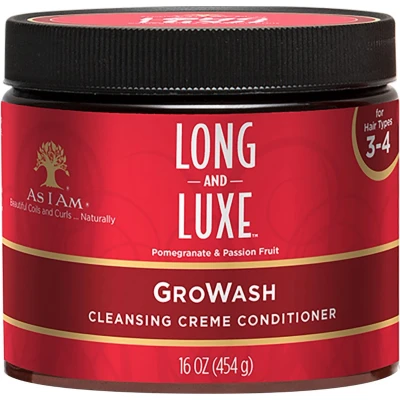 Afbeelding van As i Am Long and Luxe GroWash Cleansing Creme Conditioner 454gr