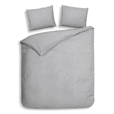 Afbeelding van Heckettlane Franela Dekbedovertrek Lits jumeaux 240x200/220 cm Light Grey