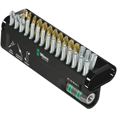 Afbeelding van Wera 30 delige bitset Bit Check Wood 1