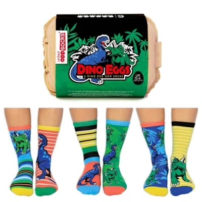 Afbeelding van Dino Trex Sokken Eitjes in Cadeau Doos Maat 30 39