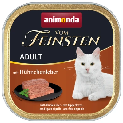 Afbeelding van 6x100g Adult Kippenlever animonda Vom Feinsten Kattenvoer