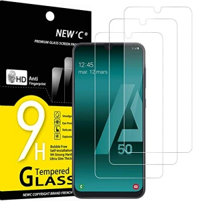 Afbeelding van NEW&#039;C 3 Stuks, Screen Protector voor Samsung Galaxy A50, A50s, Gehard Glass Schermbeschermer Film 0.33 mm ultra transparant, resistent, anti kras, vingerafdrukken