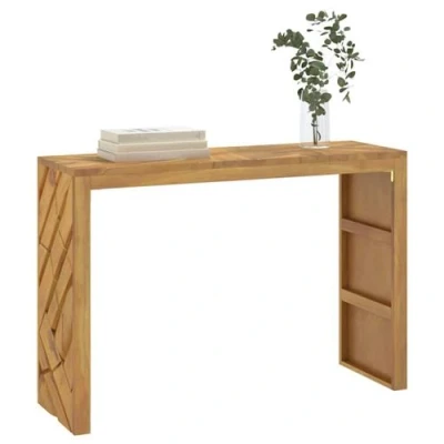 Afbeelding van Wandtafel 110X35X75 Cm Massief Teakhout