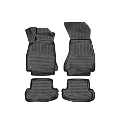 Afbeelding van Element EXP.ELEMENT3D02340210K antislip rubberen vloermatten voor Audi A5 jaar 16 20 zwart aangepaste laser gemeten pasvorm