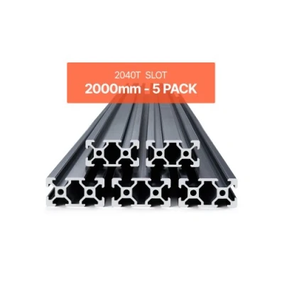 Image de VEVOR Profilés d&#039;Extrusion Aluminium 2040 Rail Linéaire Anodisé 2000 mm 5 PCS