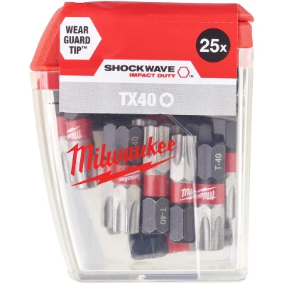 Afbeelding van Schroefbit Shockwave Tx40 25 Mm (25 Stuks)