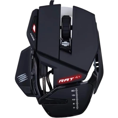 Afbeelding van MadCatz R.A.T. 4+ Ergonomische gaming muis USB Optisch Zwart 9 Toetsen 7200 dpi Verlicht, Ergonomisch, Polssteun