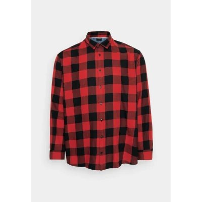 Afbeelding van JACK &amp; JONES Jjegingham Twill Shirt L/S Ps Noos heren Overhemd, brick red, 4XL grote maten
