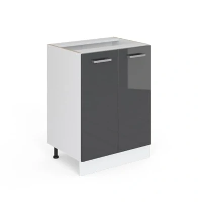 Afbeelding van Vicco Keukenonderkast R Line, Antraciet Hoogglans/Wit, 60 cm zonder werkblad