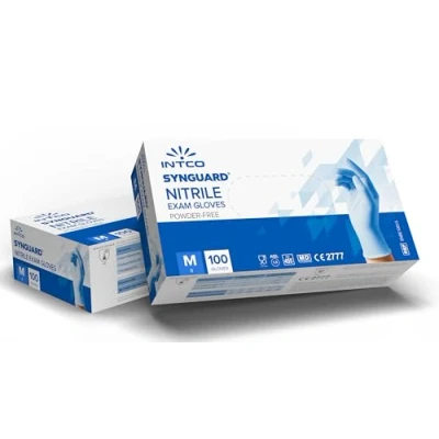 Afbeelding van Benson Wegwerp Handschoenen Nitril Medium M 100 stuks Blauw Poedervrij Wegwerphandschoenen
