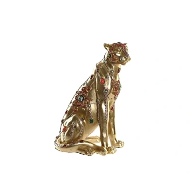 Afbeelding van Decoratieve figuren DKD Home Decor Luipaard Hars Koloniaal (25,5 x 17 33 cm)