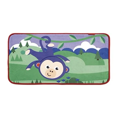 Afbeelding van Fisher price Vloerkleed Fleece Aap 75 X 45 Cm Groen/paars
