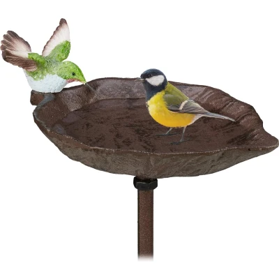 Afbeelding van Relaxdays Vogelbad Op Pin Drinschaal Gietijzer