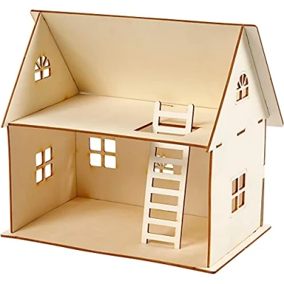 Afbeelding van DIY Houten Poppenhuis
