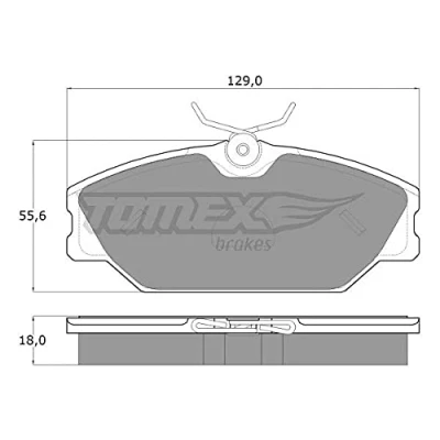 Afbeelding van TOMEX brakes TX 10 761 Remblokkenset Vooras