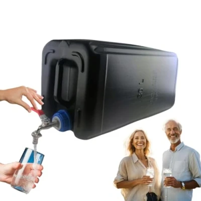 Afbeelding van Anwicar Waterjerrycan met kraan, waterreservoir voor camping, 30 l, waterjerrycan, vers waterreservoir, zwart