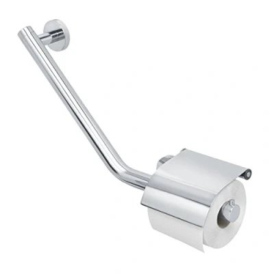 Afbeelding van Tiger Boston Comfort &amp; Safety Wandbeugel met wc rolhouder klep Links RVS gepolijst