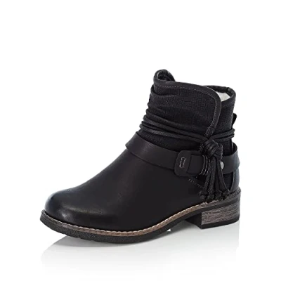 Afbeelding van Rieker Korte laarzen, Dames, Maat: 39, Black Kunststof