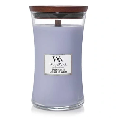 Afbeelding van WoodWick Geurkaars Large Lavender Spa 18 cm / ø 10