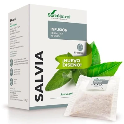 Afbeelding van Soria Natural Kruidenthee Salie Zakjes 20ST