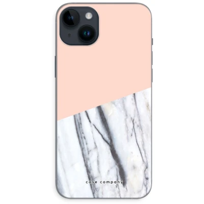 Afbeelding van Case Company® hoesje geschikt voor iPhone 14 Plus A touch of peach Soft Cover Telefoonhoesje Bescherming aan alle Kanten en Schermrand