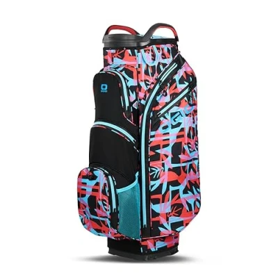 Afbeelding van OGIO All Elements Silencer Waterproof Cartbag 2025 Blauw Rood Zwart