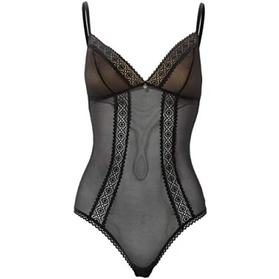 Afbeelding van Obsessive Sexy Doorzichtige Body Erotische Babydoll Maat S/M Zwart