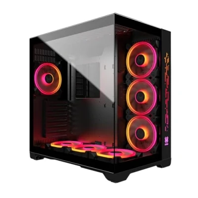 Image de Boîtier PC Gamer ATX Noir RGB Crystal Sea