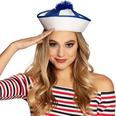 Afbeelding van Boland Pet Marine blauw/wit 59 Volwassenen Unisex Maritiem