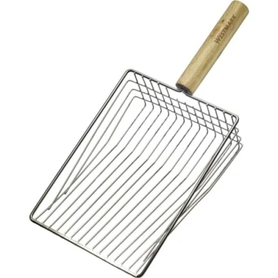 Afbeelding van Westmark Aardappelschep van staal/eucalyptushout, voor onbeschadigde aardappelen, schone handen, zilver/bruin, 91152270