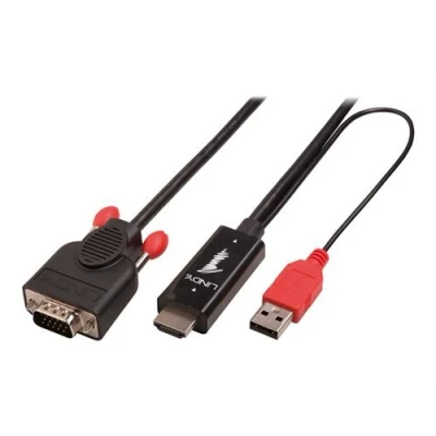 Image de Lindy HDMI to VGA Adapter cable convertisseur vidéo noir