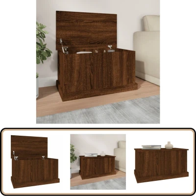 Afbeelding van Opbergbox 70x40x38 cm bewerkt hout bruin eikenkleur