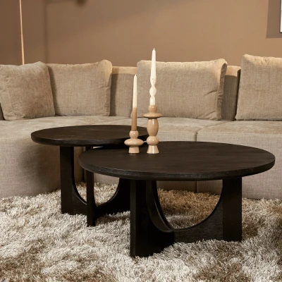 Afbeelding van StarFurn Salontafel Guus Zwart Ø80cm