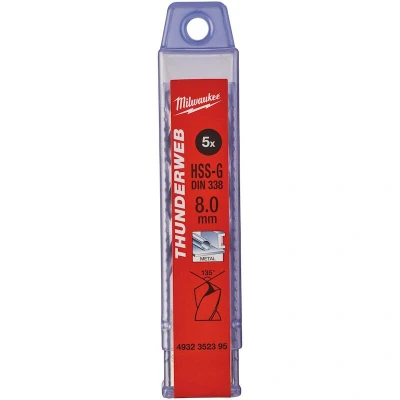 Afbeelding van MILWAUKEE 4932352395 THUNDERWEB HSS G metaalboor 8x117x75mm (5 st.)