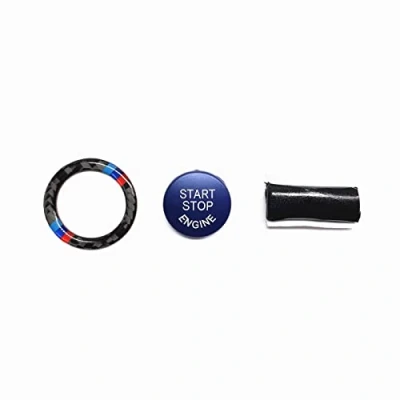 Afbeelding van BMW E90 E84 E70 Startstop drukknop motorontstekingsschakelaar voor serie 1 2 3 4 5 6 7 X1 X2 X3 X4 X5 X6 (mat blauw)