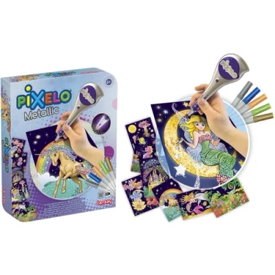 Afbeelding van Tekeningen om te schilderen Lansay Pixelo Coloring game Metal box (FR)