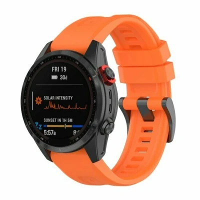 Afbeelding van Siliconen sportbandje Oranje Garmin Forerunner 745 / 935 945 955 965
