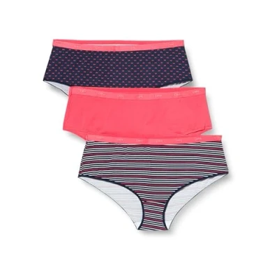 Afbeelding van Dim Boxershorts voor dames, katoen, kleuren en motieven, 3 stuks, Pretty Rose Pack, XL