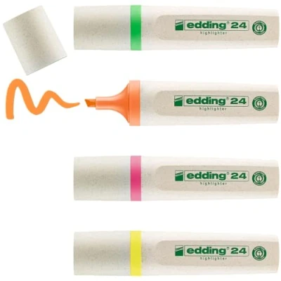 Afbeelding van Markeerstift edding 24 Ecoline assorti set à 4 stuks