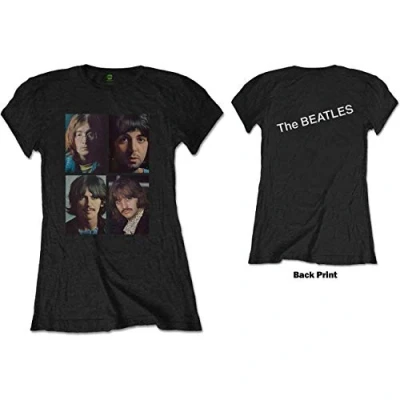 Afbeelding van The Beatles White Album Faces Dames T shirt XXL Zwart