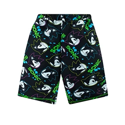 Afbeelding van Sonic The Hedgehog Zwemshorts voor jongens, zwart.